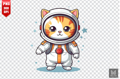 Astronaut Domestic Shorthair Cat Clipart