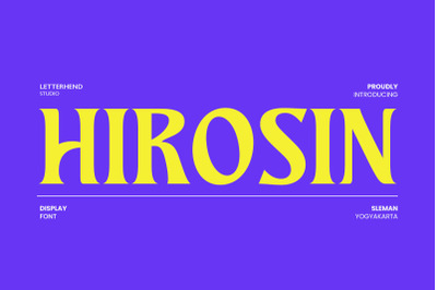 Hirosin - Display Font