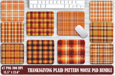 Thanksgiving Plaid Pattern Mouse Pad