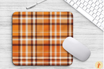 Thanksgiving Plaid Pattern Mouse Pad