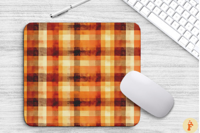 Thanksgiving Plaid Pattern Mouse Pad