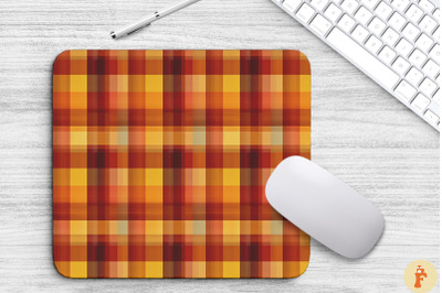 Thanksgiving Plaid Pattern Mouse Pad