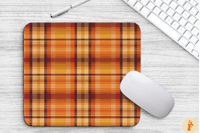 Thanksgiving Plaid Pattern Mouse Pad