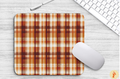 Thanksgiving Plaid Pattern Mouse Pad