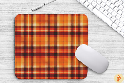 Thanksgiving Plaid Pattern Mouse Pad