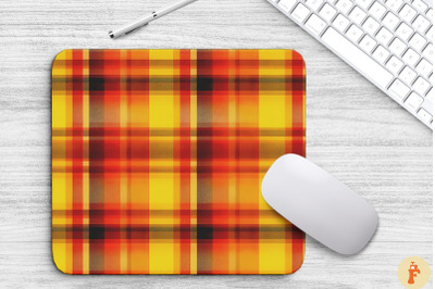 Thanksgiving Plaid Pattern Mouse Pad