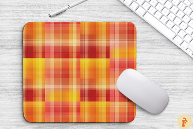 Thanksgiving Plaid Pattern Mouse Pad