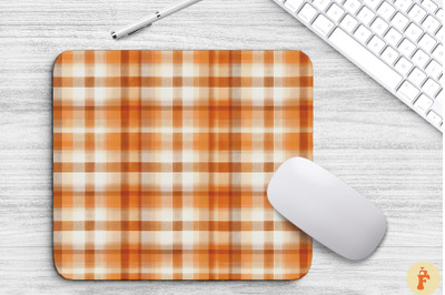 Thanksgiving Plaid Pattern Mouse Pad