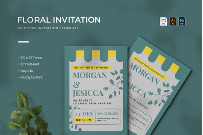 Floral - Wedding Invitation