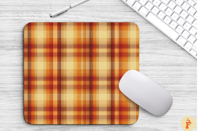 Thanksgiving Plaid Pattern Mouse Pad