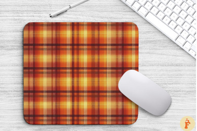 Thanksgiving Plaid Pattern Mouse Pad