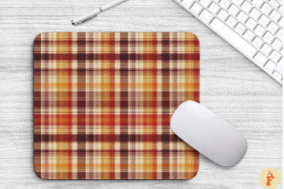 Thanksgiving Plaid Pattern Mouse Pad