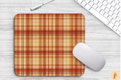 Thanksgiving Plaid Pattern Mouse Pad