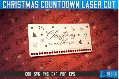 Christmas Countdown Laser Cut | Winter Design | Funny Xmas