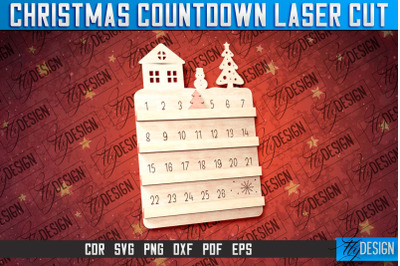 Christmas Countdown Laser Cut | Winter Design | Funny Xmas