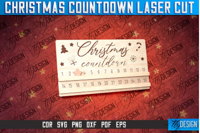 Christmas Countdown Laser Cut | Winter Design | Funny Xmas