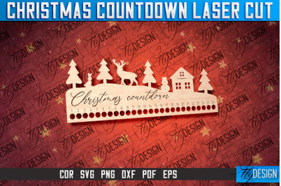 Christmas Countdown Laser Cut | Winter Design | Funny Xmas