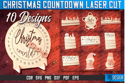 Christmas Countdown Laser Cut | Winter Design | Funny Xmas