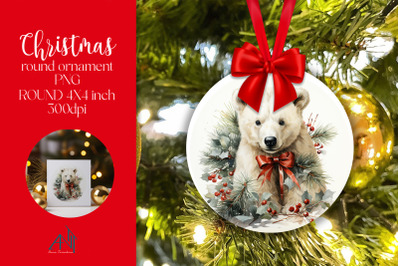 Christmas Round Ornaments Sublimation PNG