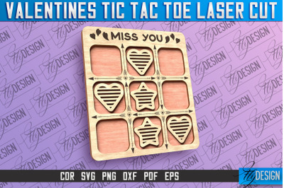 Valentines Tic Tac Toe Laser Cut | Love Cut and Engrave&amp;nbsp;