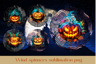 Halloween wind spinner sublimation Spooky wind spinner design