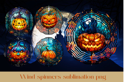 Halloween wind spinner sublimation Spooky wind spinner design