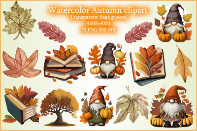 Watercolor Autumn clipart