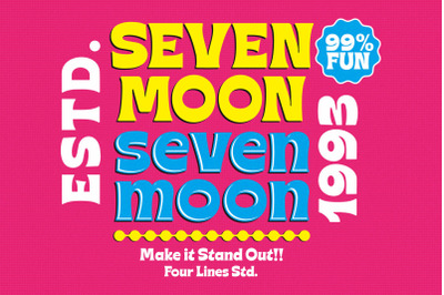 Seven Moon - Retro Display Font