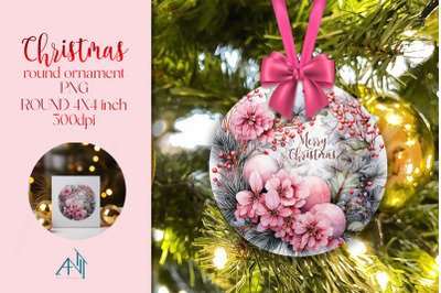 Christmas Round Ornaments Sublimation PNG