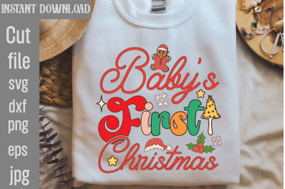 Baby&#039;s First Christmas Retro Sublimation,Retro Christmas Bundle, Chris