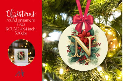 Christmas Round Ornament Sublimation PNG