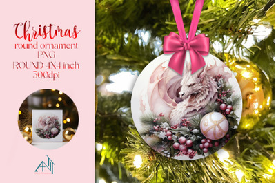 Christmas Round Ornament Sublimation PNG