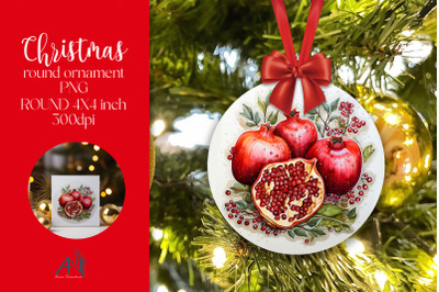 Christmas Round Ornament Sublimation PNG