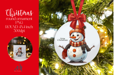 Christmas Round Ornament Sublimation PNG