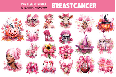 Breast Cancer Pink Rose Sparkle Bundle