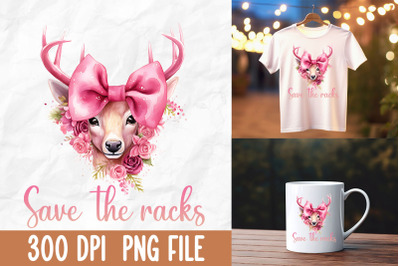 Save The Racks Breast Cancer Deer Antler