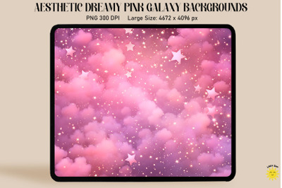 Pastel Pink Starry Skies Backgrounds