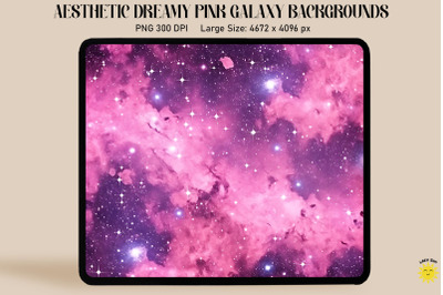 Ethereal Pink Space Scenes Backgrounds