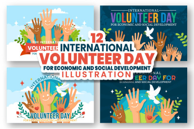 12 International Volunteer Day Illustration