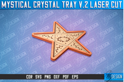 Mystical Crystal Tray Laser Cut SVG | Laser Cut SVG Design | CNC Files