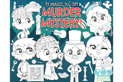 Murder Mystery Digital Stamps (Lime and Kiwi Designs)