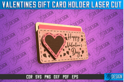 Valentines Gift Card Holder Laser Cut SVG | Gift Card Holder SVG | CNC