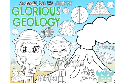 Glorious Geology Digital Stamps (Lime and Kiwi Designs)