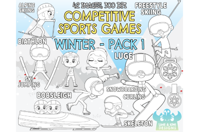Competitive Sports Games - Winter Pack 1 Digital Stamps