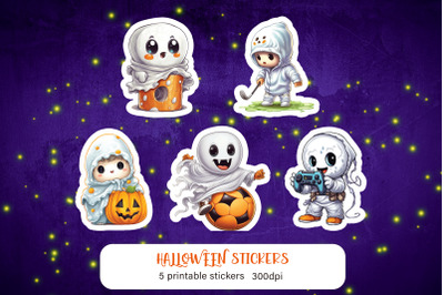 Cartoon ghost sticker | Halloween sticker PNG sublimation