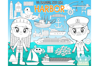 Harbor Digital Stamps (Lime and Kiwi Designs)
