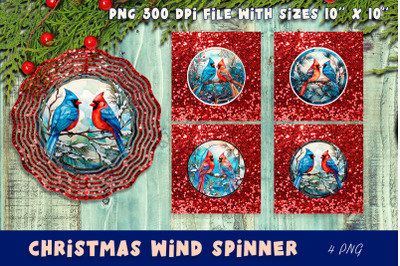 Christmas wind spinner | Cardinal wind spinner sublimation