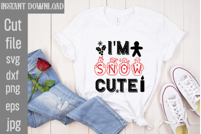 I&#039;m Snow Cute SVG cut file,funny Christmas png, retro Santa png, mamap