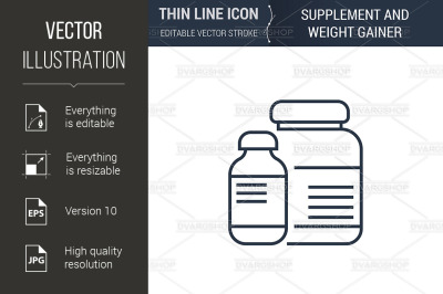 Supplement And Weight Gainer Icon