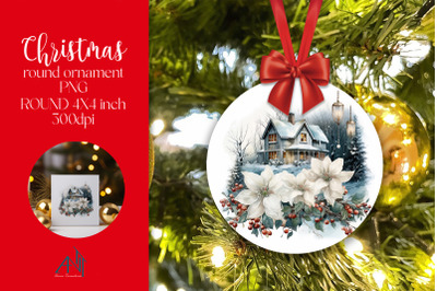Christmas Round Ornaments Sublimation PNG